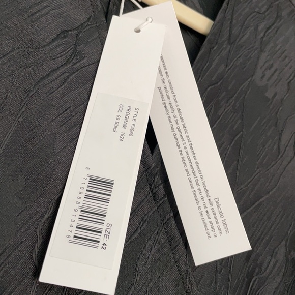 HOLD❌❌❌GANNI METALLIC BLACK JACQUARD DESIGNER DRESS - Picture 4 of 15